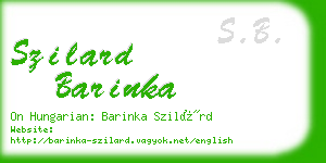szilard barinka business card